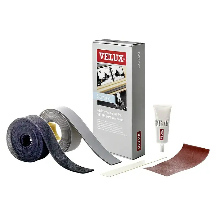 Velux Kombi-Pflege-Set ZZZ 220 - Passend für: VELUX Dachfenster bis Baujahr 2013 - Das VELUX ZZZ 220 Wartungs-Set für VELUX Dachfenster enthält alles, was Sie für die Wartung Ihrer Fenster benötigen, um sie in Top-Zustand zu halten.