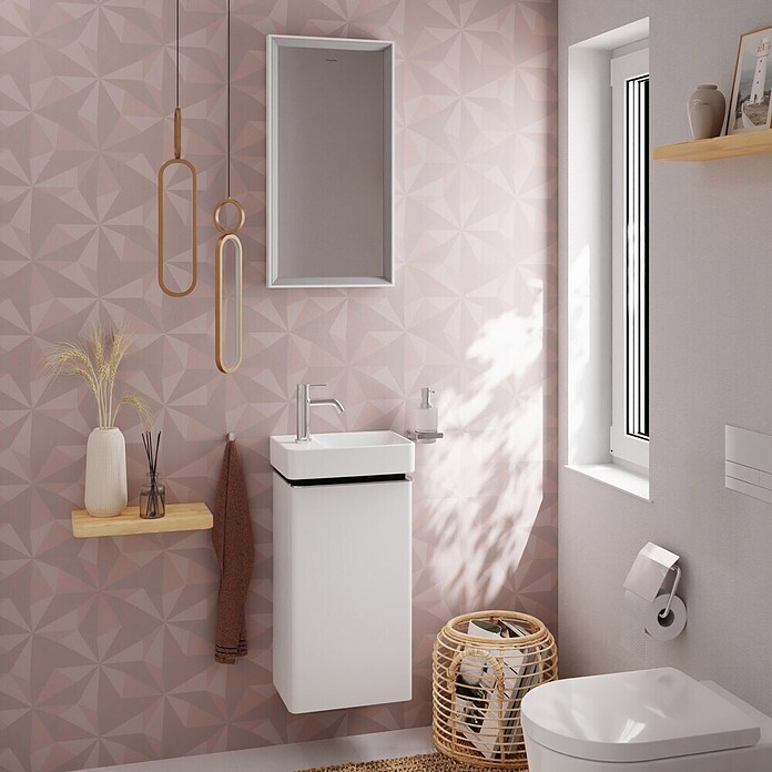 Hansgrohe Badmeubelset Xelu Q 340/245 (l x b x h: 26,5 x 36 x 69,5 cm, High Gloss White) | BAUHAUS