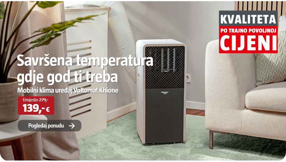 Mobilni klima uređaj u prostoriji