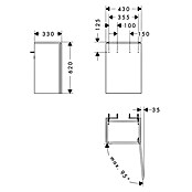 Hansgrohe Wastafelonderkast Xilesa E 430/330 (l x b x h: 33 x 43 x 62 cm, Slate Matt Grey) | BAUHAUS