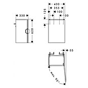 Hansgrohe Wastafelonderkast Xilesa E 430/330 (l x b x h: 33 x 43 x 62 cm, Cashmere Oak) | BAUHAUS