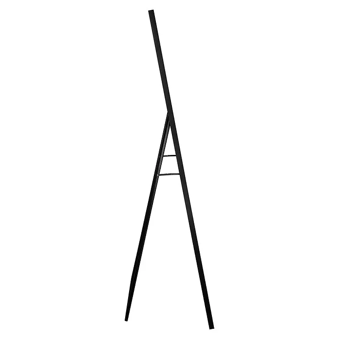 Standspiegel Mira - 70 x 170 cm, Eckig, Schwarz - Schwarzer A-förmiger Metallständer zur Präsentation oder Anzeige.