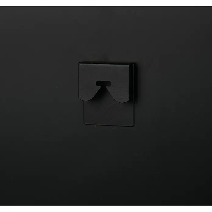 Standspiegel Mira - 70 x 170 cm, Eckig, Schwarz - Schwarze Metall-Wandhalterung mit Schlüssellochschlitz zum Aufhängen.