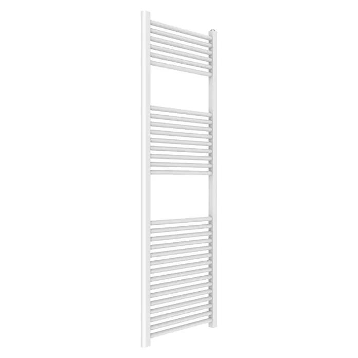 Kiamami Valentina Badheizkörper - B x H: 100 x 1.500 mm, Weiß - Vertikaler weißer Handtuchheizkörper.