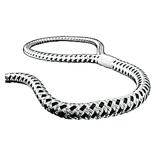 Robline Cuerda de amarre Rio (Ø x L: 8 mm x 5 m, Negro/blanco, Poliéster)