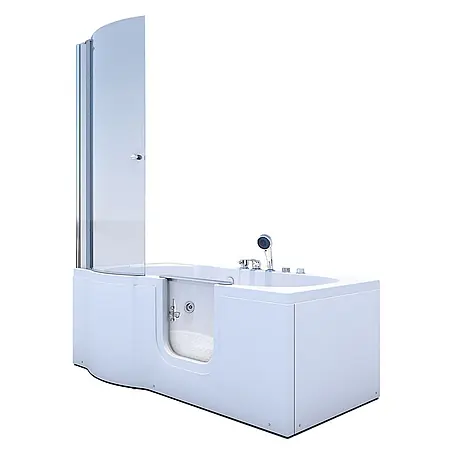 AcquaVapore  Badewanne Fertigdusche S12D-EH-WP-R-EC