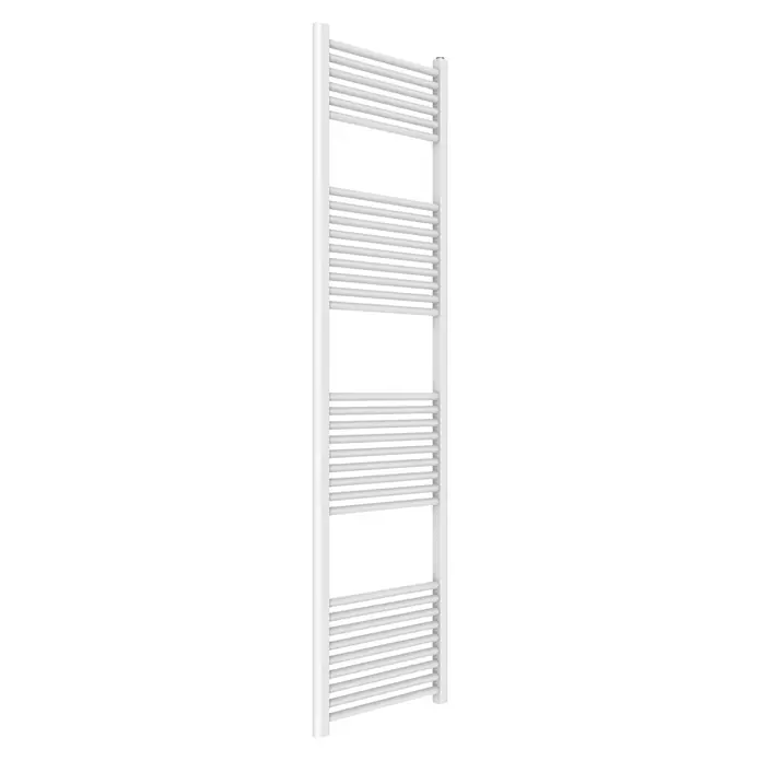 KV Heizkörper für das Badezimmer - 33 Rundrohre- cm 50x180 -  - Weißer Handtuchheizkörper im Leiterstil mit mehreren horizontalen Stangen.