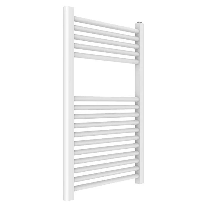 KV Badeheizkörper aus weißem Stahl – 50x77 cm -  - Weißer Handtuchwärmer-Heizkörper aus Metall mit horizontalen Stangen.