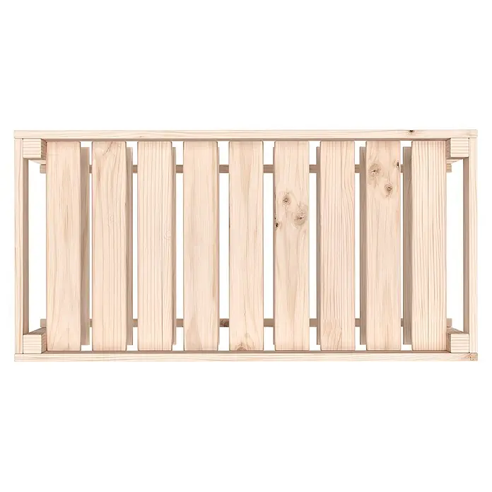 Promadino Hochbeet - 100 x 50 x 80 cm, Holz, Natur - Helle Holzkiste mit Lattenstruktur.