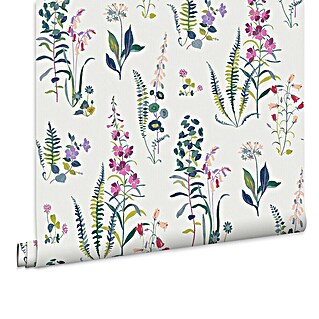 Laura Ashley Vliestapete Meadowvale (Lila, Floral, 1.000 x 52 cm)