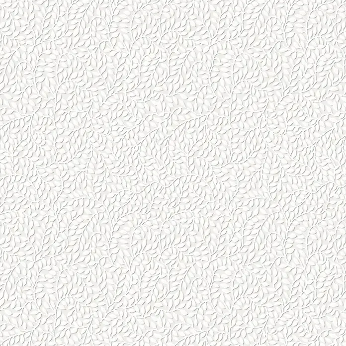 Laura Ashley Vliestapete überstreichbar kleine Weinreben - Weiß, Floral, 1.000 x 52 cm - Nahtloses weißes Prägemuster aus sich verschlingenden Blättern und Ästen.