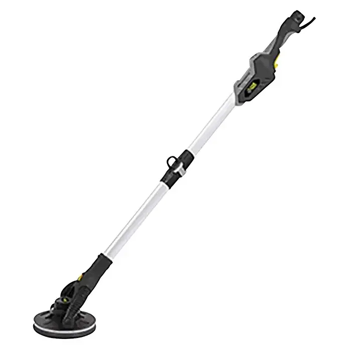 Fartools Lijadora de pared y techo BDWS 400 - 400 W, Diámetro disco de lija: 225 mm - Fregadora/pulidora eléctrica de suelos de mango largo en negro, blanco y gris con detalles amarillos.