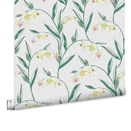 Laura Ashley  Vliestapete Fuchsienblüten