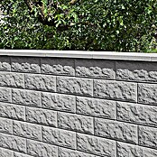 Mauerabdeckplatte Satteldach (Grau/Anthrazit, 50 x 30 cm, Beton)