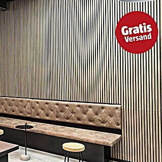 FibroTech Akustikpaneel Premium (Light Oak, 2.440 x 605 x 22 mm)