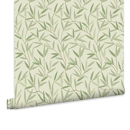 Laura Ashley  Vliestapete Weidenblatt