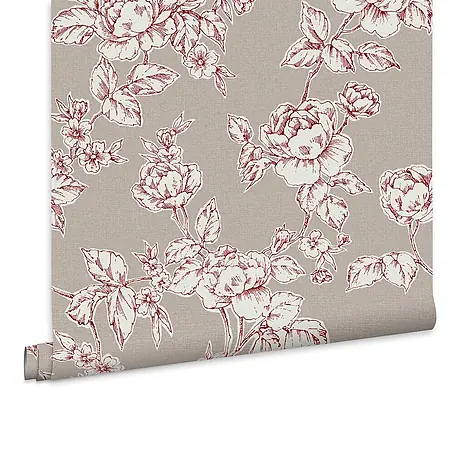 Laura Ashley  Vliestapete Pollington rosen
