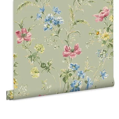 Laura Ashley  Vliestapete Mohnwiese