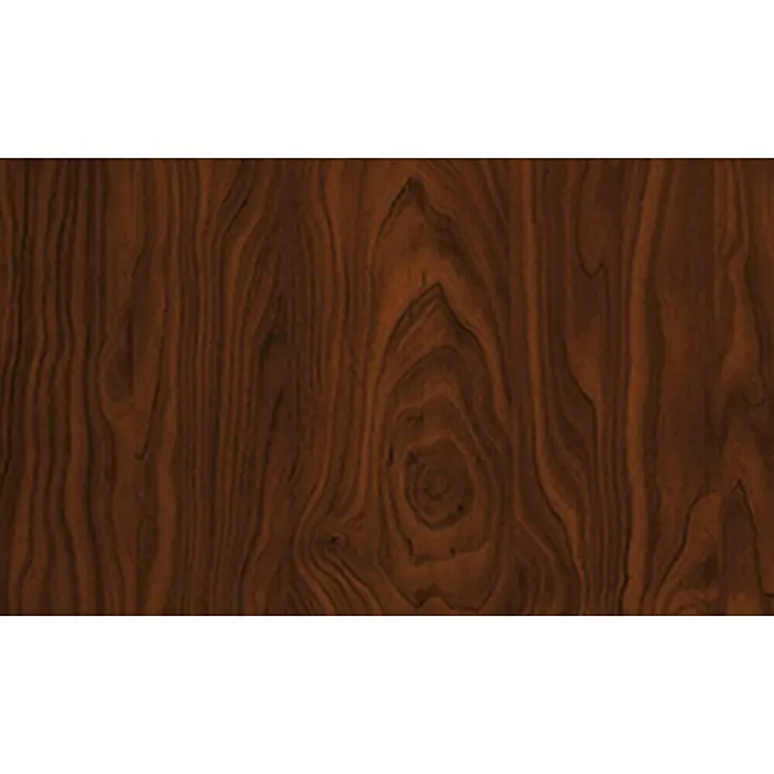 D-c-fix Holzoptikfolie Apfelbirke - 210 x 90 cm, Schokolade, Selbstklebend - Nahaufnahme eines Holzfurniers mit dunklen, satten Brauntönen und markanten Maserungen, die eine natürliche und warme Ästhetik erzeugen.