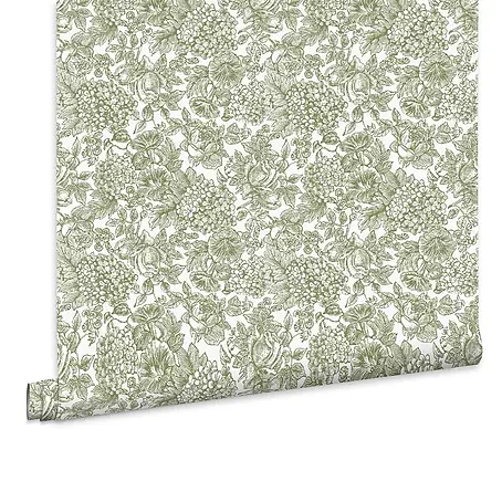 Laura Ashley  Vliestapete blühende Hortensie