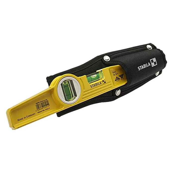 Stabila Wasserwaage Typ 81 SM - Länge: 25 cm, Anzahl Libellen: 2 Stk. - Gelbe Stabila Wasserwaage Typ 81SM, hergestellt in Deutschland, mit schwarzer Tasche mit Stabila Logo für den einfachen Transport.