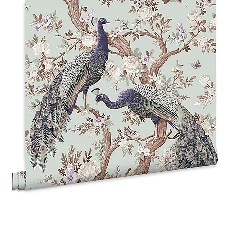 Laura Ashley  Vliestapete Belvedere Pfau