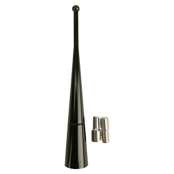 UniTEC Aluminium-Antenne SchwarzLänge: 10 cm Front View