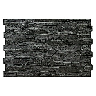 Pločice od ukrasnog kamena Aitana (33,5 x 50 cm, Crne boje)