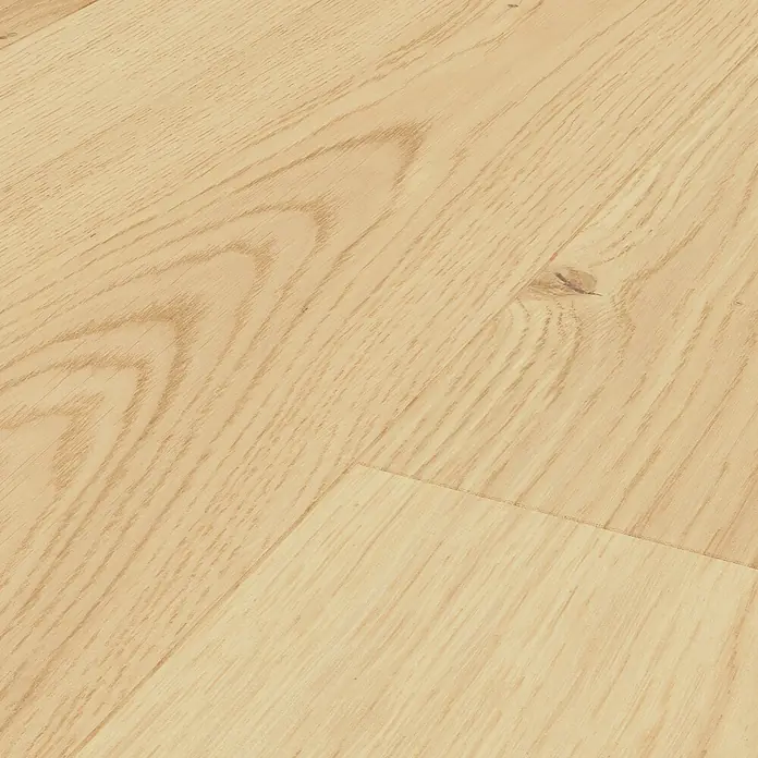 Barlinek Parkett - Eiche Varius matt lackiert, Landhausdiele, 1.092 x 180 x 14 mm - Helles Holzparkett mit natürlicher Maserung und dezenten Ästen.