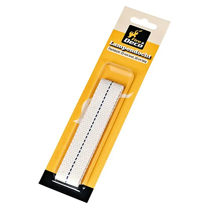 Lampendocht - Länge: 30 cm, Durchmesser: 23 mm - Lampendocht Flachdocht, 23 mm breit, 30 cm lang. Ideal für Öllampen und Petroleumlampen.