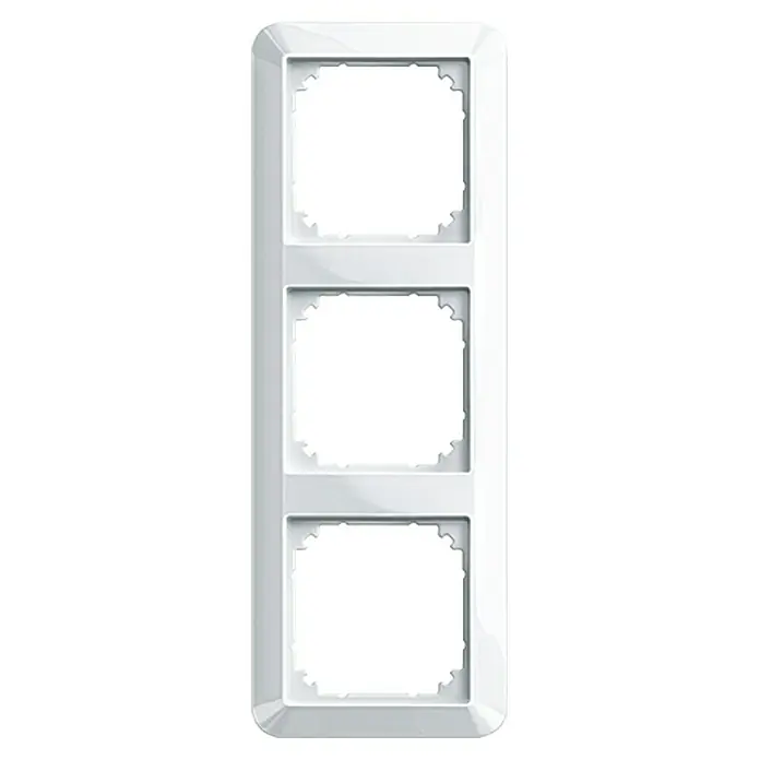 Merten 1-M Abdeckrahmen 389319 - Polarweiß, 3-fach, Kunststoff - Dreifacher, weißer Schalterrahmen.