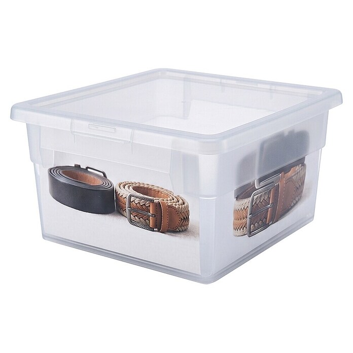 BAUHAUS Caja de almacenaje Light Box (L x An x Al: 20,4 x 17,8 x 10 cm, Plástico, Transparente, 2,5 l) | BAUHAUS