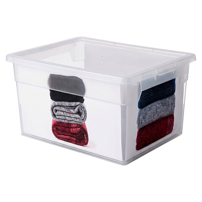 BAUHAUS Caja de almacenaje Light Box (L x An x Al: 28 x 29,3 x 13,2 cm, Plástico, Transparente, 6 l) | BAUHAUS