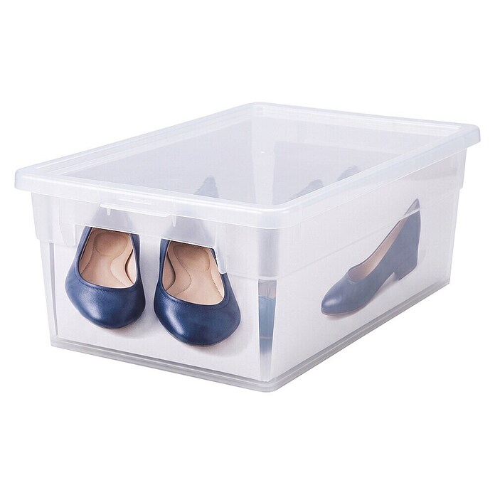 BAUHAUS Caja de almacenaje Light Box (L x An x Al: 33,4 x 19 x 11 cm, Plástico, Transparente, 5 l) | BAUHAUS