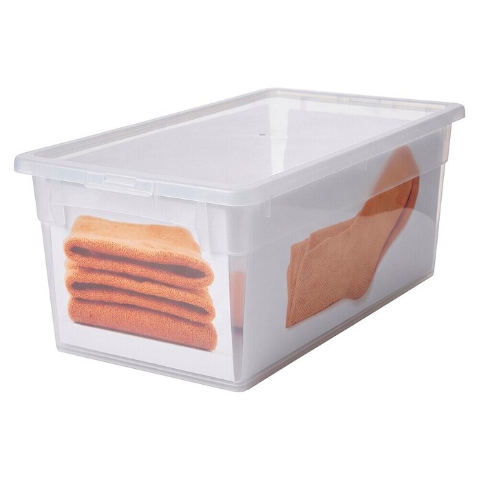 BAUHAUS Caja de almacenaje Light Box (L x An x Al: 39,6 x 17,8 x 13,2 cm, Plástico, Transparente, 7 l) | BAUHAUS
