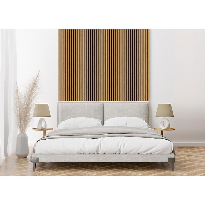 Akustikpaneel Eiche Geölt Furniert (Braun, L x B x S: 2 400 x 572 x 19 mm) | BAUHAUS