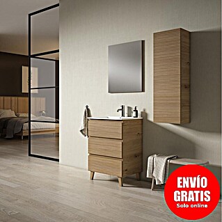 Mueble de lavabo Naomi (L x An x Al: 45 x 60 x 85 cm, Roble garriga)