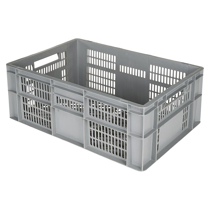 BAUHAUS Eurobox (43 l, L x B x H: 40 x 60 x 24 cm, Grau, Offen) | BAUHAUS