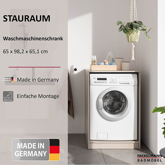 Fackelmann Waschmaschinenschrank (Kashmir, B x T x H: 650 x 651 x 982 mm) | BAUHAUS