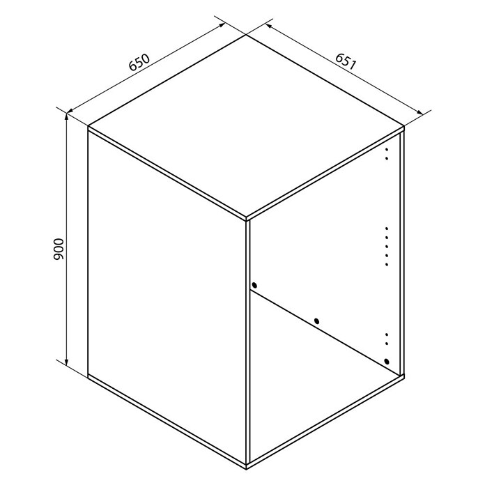 Fackelmann Aufsatzschrank für Waschmaschine/Trockner (H x B x T: 900 x 650 x 651 mm, Weiß) | BAUHAUS