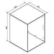 Fackelmann Aufsatzschrank für Waschmaschine/Trockner (H x B x T: 900 x 650 x 651 mm, Weiß) | BAUHAUS