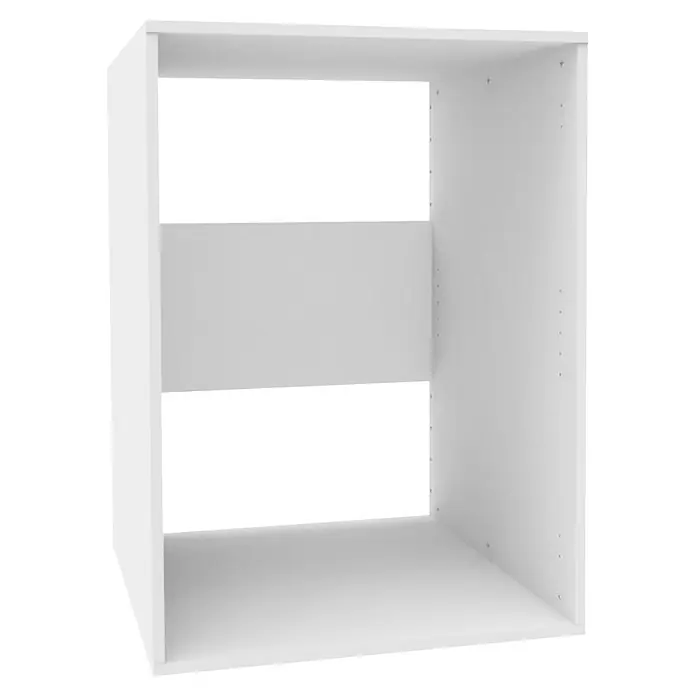 Fackelmann Waschturm Typ 1 - B x L: 65 x 65,1 cm, Weiß - Weißes, modulares Regalmodul mit einem verstellbaren Fachboden.