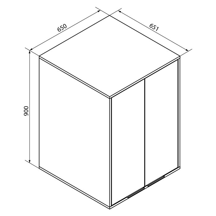 Fackelmann Aufsatzschrank für Waschmaschine/Trockner (Weiß, H x B x T: 900 x 650 x 651 mm) | BAUHAUS