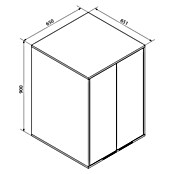 Fackelmann Aufsatzschrank für Waschmaschine/Trockner (Weiß, H x B x T: 900 x 650 x 651 mm) | BAUHAUS