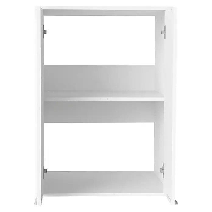 Fackelmann Waschturm Typ 2 - B x L: 65 x 65,1 cm, Weiß - Offener weißer Schrank mit zwei Einlegeböden.
