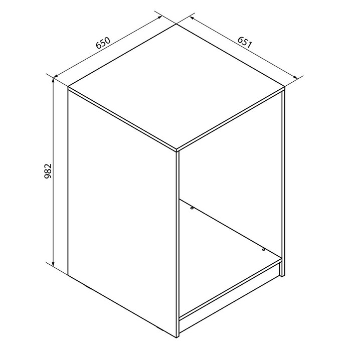 Fackelmann Waschmaschinenschrank (Weiß, B x T x H: 650 x 651 x 982 mm) | BAUHAUS