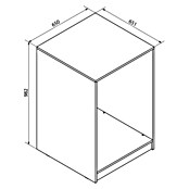 Fackelmann Waschmaschinenschrank (Weiß, B x T x H: 650 x 651 x 982 mm) | BAUHAUS