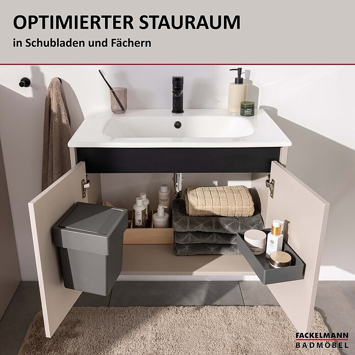 Fackelmann Aufbewahrungsbox (L x B x H: 129 x 222 x 50 mm, Kunststoff, Anthrazit) | BAUHAUS