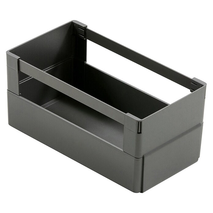 Fackelmann Aufbewahrungsbox (L x B x H: 130 x 226 x 105 mm, Kunststoff, Anthrazit) | BAUHAUS