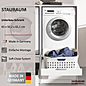 Fackelmann Unterschrank für Waschmaschine/Trockner (B x T x H: 650 x 651 x 502 mm, Weiß) | BAUHAUS